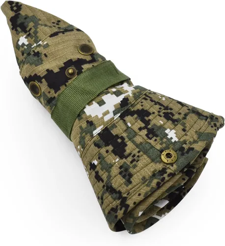 Vista 5 de Sombrero de ala ancha para exteriores, sombrero de protección solar, estilo clásico del ejército de combate de los Estados Unidos, gorra de sol