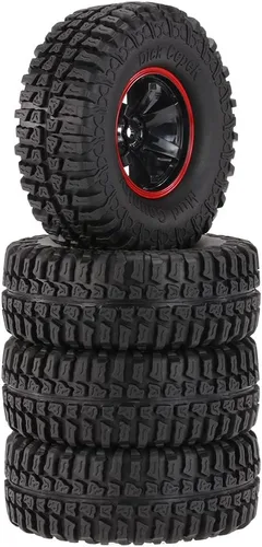 Vista 3 de Goolsky 4 piezas AUSTAR ax-3020 C 1.9 pulgadas Escala 1/10 neumáticos con llanta de rueda para 1/10 D90 SCX10 CC01 RC Rock Crawler, Rojo
