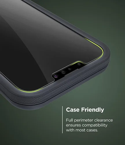 Vista 5 de Encased DEFCON-2 - Protector de pantalla diseñado para iPhone 13 (flexible), alternativa de vidrio con tecnología S-Flex inastillable (2021)