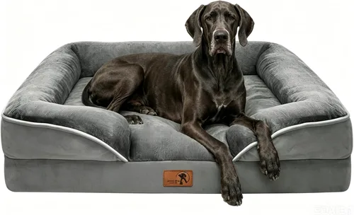 Vista 26 de Spotted Play Cama ortopédica para perros con lados, sofá cama para perros pequeños, sofá cama de espuma de apoyo para mascotas con funda extraíble