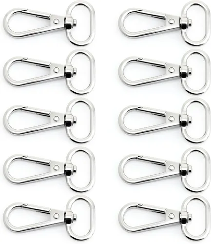 Vista 27 de CRAFTMEMORE Broches de langosta giratorios con gancho a presión, clips de moda, FS10, paquete de 10 (latón antiguo, 1 pulgada)