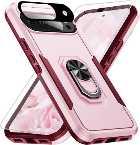 Vista 57 de Funda para Google Pixel 9 Pro XL [protección contra caídas de grado militar de 15 pies] con protector de pantalla y protector de lente, resistente a