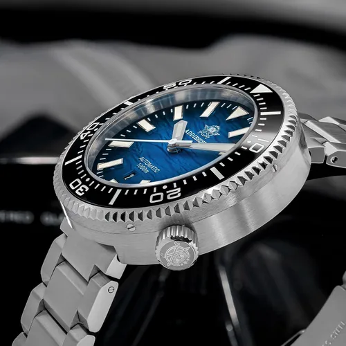 Vista 4 de ADDIESDIVE Diver 1000 M NH35 Reloj de buceo automático para hombre con 2545 azul acero/8215