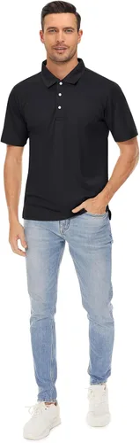 Vista 7 de CRYSULLY Camisa táctica de golf de manga corta para hombre, con botones, estilo militar