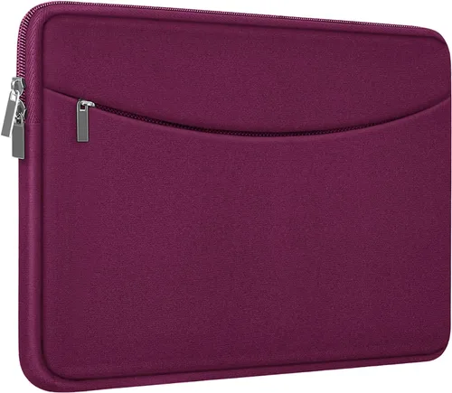 Vista 12 de Funda para laptop de 14 pulgadas, maletín protector a prueba de golpes con bolsillo para accesorios, bolsa portátil para computadora para MacBook