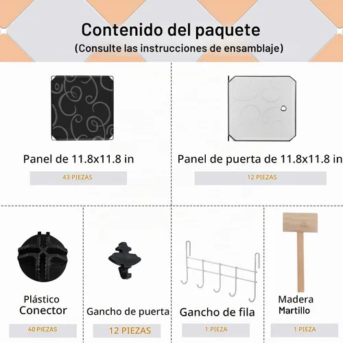 Vista 8 de C&AHOME Organizador de almacenamiento de 12 cubos con puerta, estante