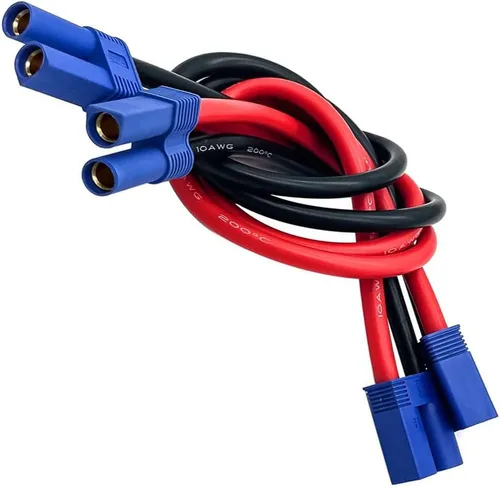 Vista 2 de 2pcs macho EC5 a hembra EC5 adaptador de conector con 10awg 30CM