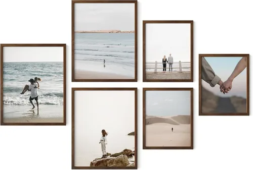 Vista 14 de HAUS AND HUES Portarretratos para pared, juego de 5 marcos de fotos negros, collage de marcos de fotos, marcos de fotos a granel, marcos de fotos