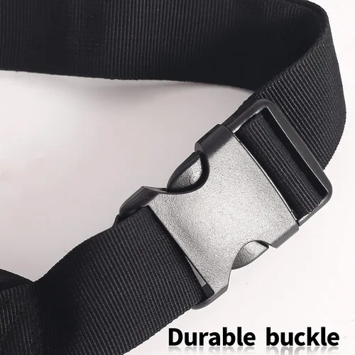Vista 5 de YANHETTA - Riñonera de lona de alta calidad - Alforjas de motocicleta multifuncionales para hombres y mujeres - Correas ajustables en la cintura