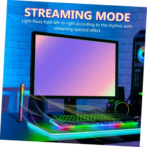 Vista 7 de DOITOOL 2 unids lámpara de sonido reactiva luces ambientales barras Led s RGB barras TV ambiente ing tiras tiras RGB s acrílico control de voz