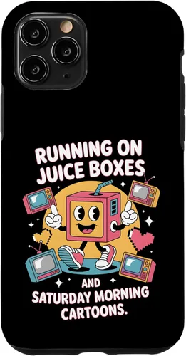 Vista 27 de Cajas de jugo y dibujos animados - Funda retro nostalgia para niños de los 90 para iPhone 16