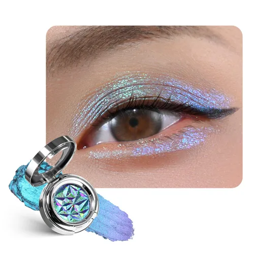 Vista 21 de CHARMACY Star Bomb - Sombra de ojos multicolor con purpurina, paleta de sombras de ojos que cambian de color, sombras de ojos en crema altamente