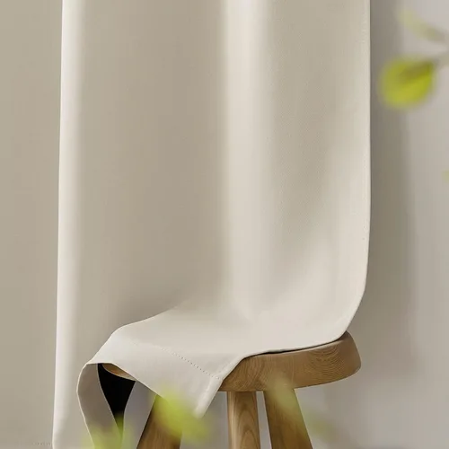 Vista 7 de WUBODTI - Cortinas opacas 100% crema para dormitorio o sala de estar de 84 pulgadas de largo, 2 paneles, cortinas modernas de aislamiento térmico