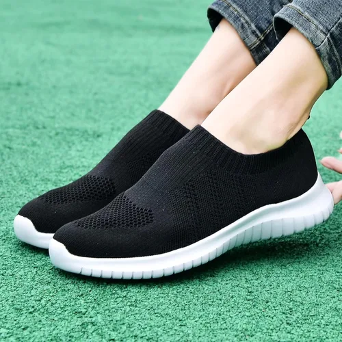 Vista 6 de Konhill - Zapato deportivo para caminar, ligero, deportivo, informal, para gimnasio, sin cordones, para mujer