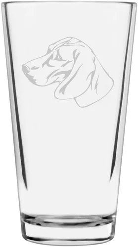 Vista 410 de Podenco Canario - Vaso de pinta de 16 onzas con temática de perro personalizado