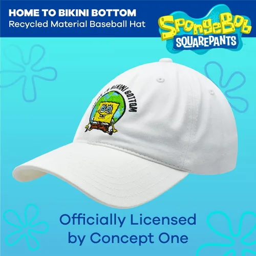 Vista 4 de Concept One Spongebob Squarepants Dad Hat, Cotton Adult Baseball Cap with Curved Brim