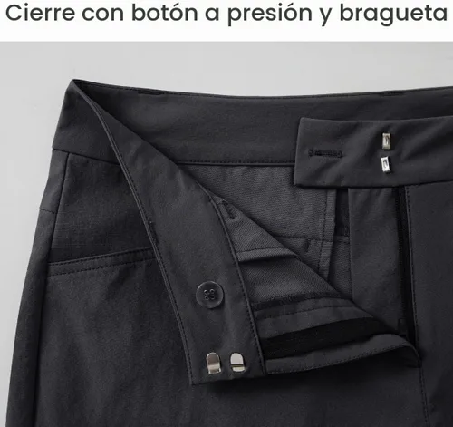 Vista 3 de Willit Pantalones cortos de golf de 4.5 pulgadas para mujer, de secado rápido, casuales, con bolsillos, resistentes al agua Negro
