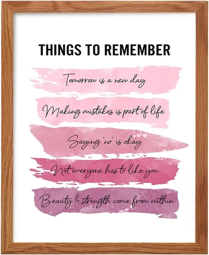 Vista 9 de Arte y decoración de pared con citas inspiradoras positivas - GRANDE 11X14 - Regalos de aliento edificantes para mujeres, niñas, adolescentes