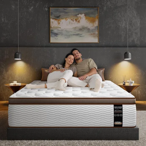 Vista 10 de BedStory Colchón tamaño matrimonial firme - Colchón híbrido de 12 pulgadas con soporte ortopédico para la columna vertebral - Muelles de bolsillo