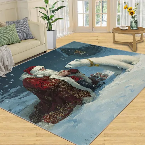 Vista 23 de Girl Horse Rugs for Bedroom, Horse Area Rug, Animal Rugs for Living Room, Indoor Non-Slip Rug, Machine Washable Carpet for Front Entrance Floor