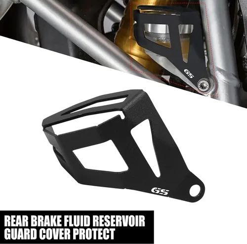 Vista 4 de Bomba de freno trasero para motocicleta Tanque de líquido Depósito de aceite Protector de cubierta de depósito para R1200GS R1250GS R 1200 1250 GS