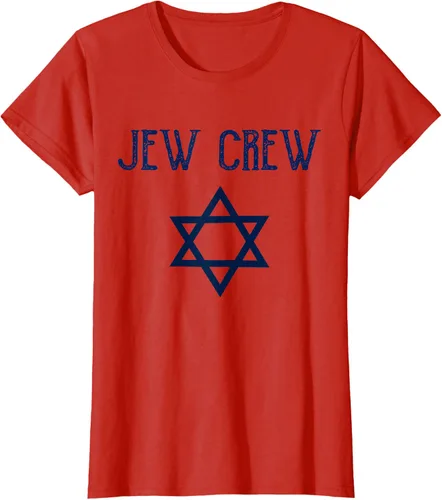 Vista 84 de Camiseta Jew Crew Jewish Star, gris, S