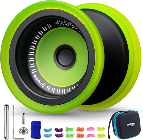 Vista 11 de MAGICYOYO Yoyo Sensible para Niños de 8 a 12 años, Paquete de 2 Yoyos, Truco Profesional de Girar con Dedo para Avanzados, Yoyo de Metal de Doble