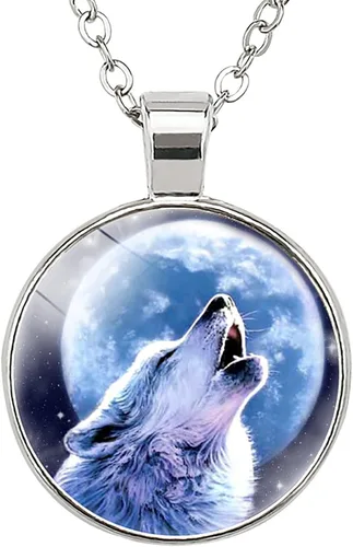 Vista 9 de Collar de lobo para mujer, bonito collar con colgante para mujeres adolescentes