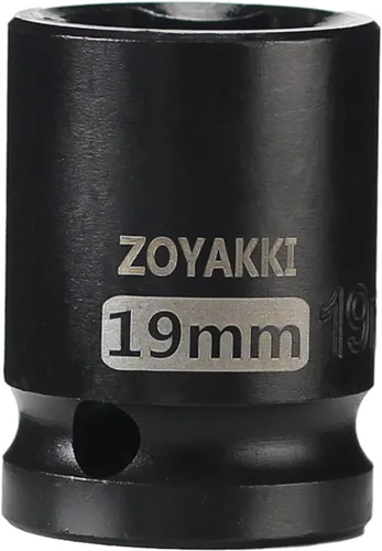 Vista 56 de Juego de llaves de impacto de 6 puntas de 1/2 pulgada - 1-1/2" (SAE), CR-MO, llave de eje de 1/2 pulgada de 6 puntas para fácil remoción de tuercas
