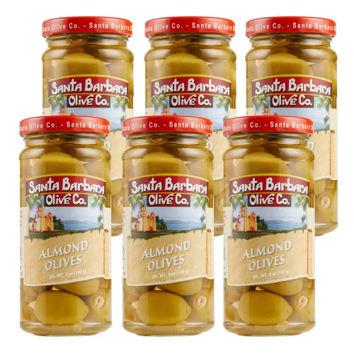 Vista 19 de Aceitunas verdes rellenas de anchoas sin hueso de Santa Barbara, perfectas para tablas de embutidos, ensaladas, pizza y pasta, paquete de 3, 5 onzas