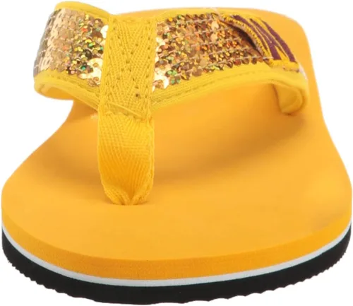 Vista 2 de FOCO Womens NFL Team Logo Sequin Strap Sandals Flip Flops
