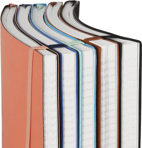 Vista 3 de Diarios de negocios, paquete de 2 cuadernos B5 de rayas universitarias de tapa suave grande con papel rayado grueso de 100gsm, 376 páginas