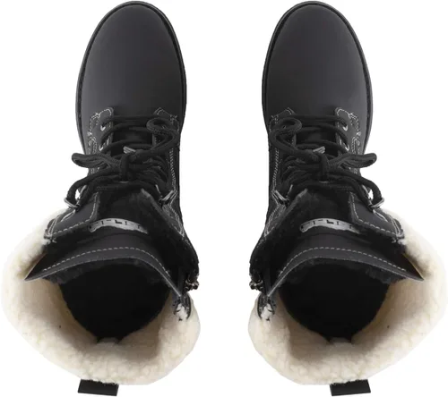 Vista 6 de POLAR - Botas térmicas para invierno y nieve, impermeables, cálidas, duraderas y de media pierna para mujer