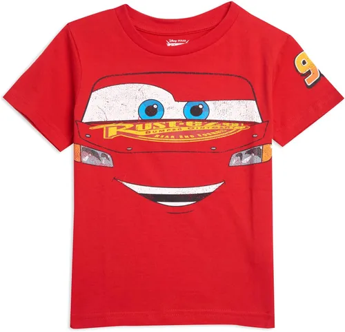 Vista 2 de Disney Pixar Cars Tow Mater Lightning McQueen - Paquete de 3 camisetas para bebés y niños grandes