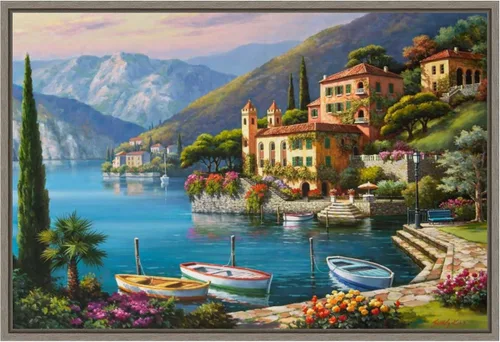 Vista 14 de Amanti Art Lienzo enmarcado para pared, 16 x 23 pulgadas, Villa Bella Vista de Sung Kim, lienzo enmarcado para pared, obras de arte de paisajes