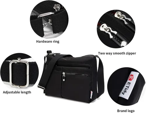 Vista 3 de ETidy Medium Crossbody Bag For Women Waterproof Lightweight Casual Shoulder Handbag Purse