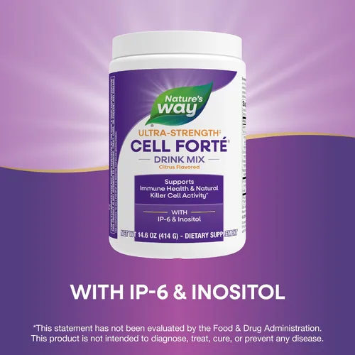 Vista 4 de Nature's Way Ultra Strength (1) Cell Forté Drink Mix, IP-6 y suplemento en polvo de inositol, apoya la salud inmunológica y la actividad natural