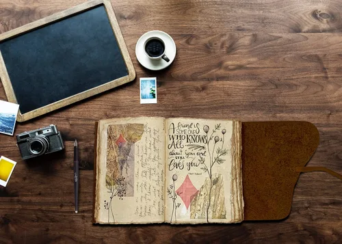 Vista 4 de Wanderings Diario de Cuero Vintage – 8.5" x 11" – Diario Encuadernado de Cuero Antiguo Hecho a Mano con Papel de Borde Barbado Antiguo – Cuaderno