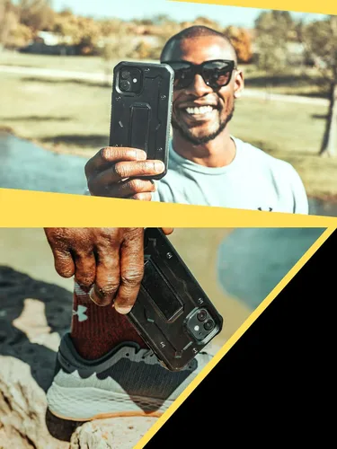 Vista 3 de ArmadilloTek Vanguard - Funda diseñada para iPhone 12 / iPhone 12 Pro (6.1 pulgadas) de grado militar, cuerpo completo, resistente, con protector