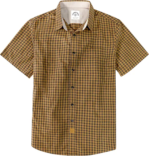 Vista 31 de Dubinik® Camisas de manga corta con botones para hombre, 100% algodón, a cuadros, camisas casuales con bolsillo