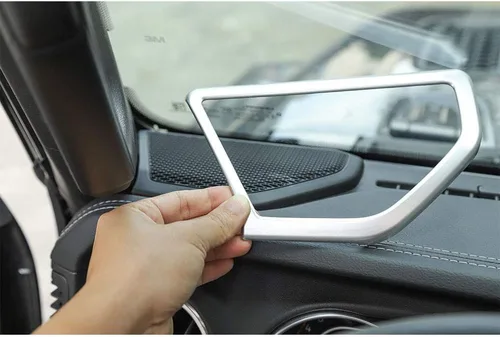 Vista 3 de Cubierta de altavoz A pilar Accesorios interiores para Jeep Wrangler JL JLU Gladiator JT 2018-2024 (plateado)