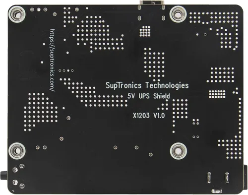 Vista 2 de Geekworm X1203 - Placa de expansión UPS de 5 V para Raspberry Pi 5, entrada ancha de 6-18 V Max 5.1V 5A Output, Power Management, Auto Power On