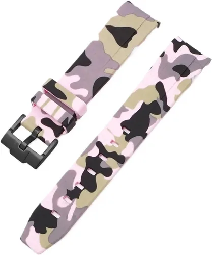 Vista 72 de Correa de camuflaje para Omega Moon Curvo Extremo Pulsera de goma de silicona Hombres Mujeres Sport Watch Band Accesorio 0.787 in