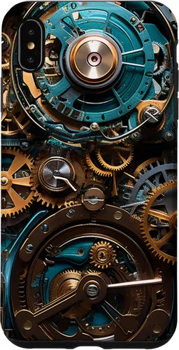 Vista 11 de Mechanical Steampunk Gears Internal Cogwork Mechanism Case for iPhone 17