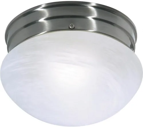 Vista 20 de Nuvo Lighting SF76/676 Lámpara de dos luces con pantalla de hongo, bronce antiguo/vidrio de alabastro