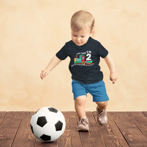 Vista 3 de Unordinary Toddler Camiseta de 2 cumpleaños para niño Chugga Chugga Two Two Train im 2 años