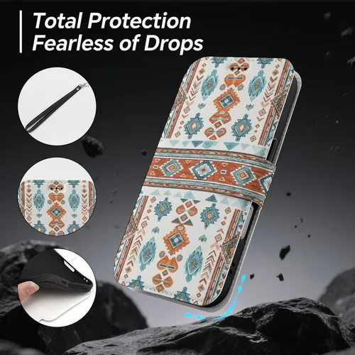 Vista 2 de SWEET TANG Funda protectora para iPhone 17, con tarjetero y tarjetero Patrón 828