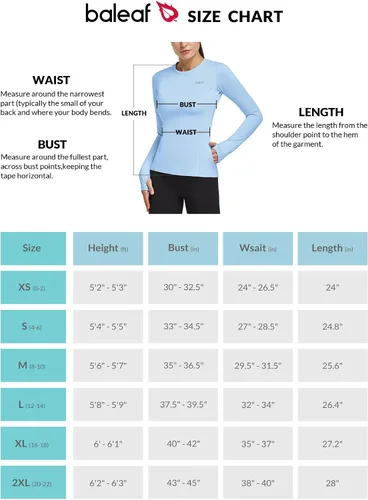 Vista 6 de BALEAF Camiseta térmica de forro polar para mujer, manga larga, con agujeros para los pulgares, bolsillo con cremallera para clima frío