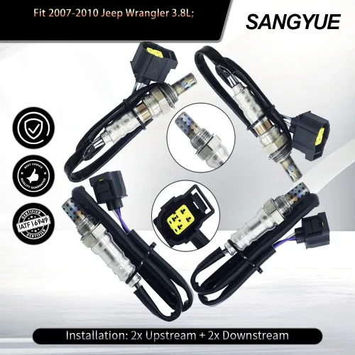 Vista 2 de Sensor de oxígeno para Jeep Wrangler 2007 2008 2009 3.8L Upstream + Downstream 4PCS