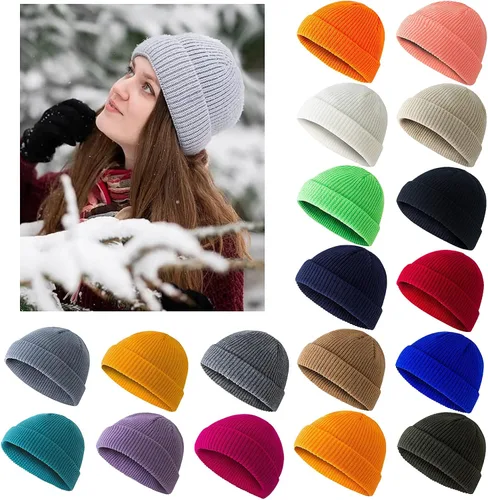 Vista 2 de Napoo Gorro de invierno de punto cálido y acogedor gorro de punto para mujeres y hombres